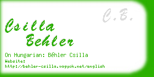 csilla behler business card